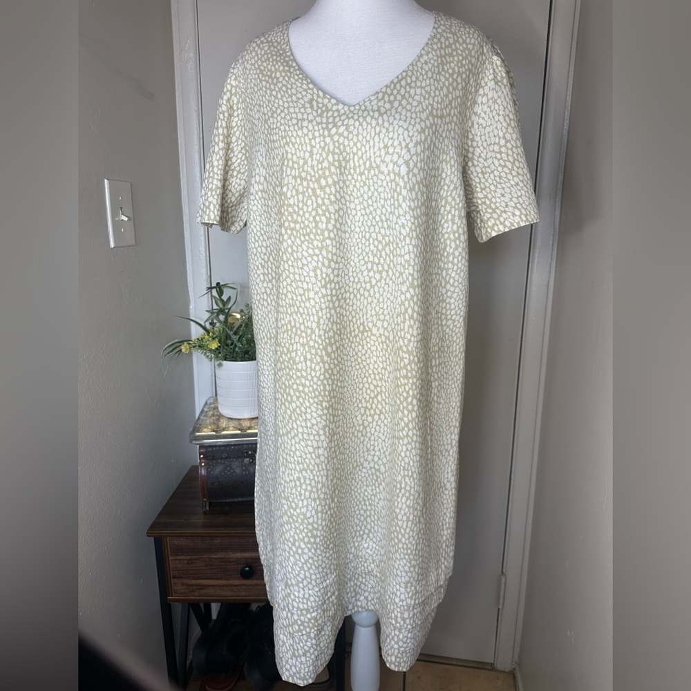 Nicole Miller Cream Textured Midi Dress women size large